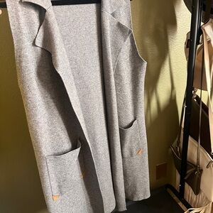 Gray Sleeveless Women's Coat